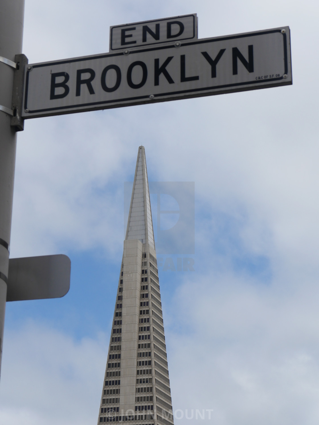 "BROOKLYN STREET IN SAN FRANCISCO" by JOHN MOUNT - £20.00 "BROOKLYN STREET IN SAN FRANCISCO" stock image