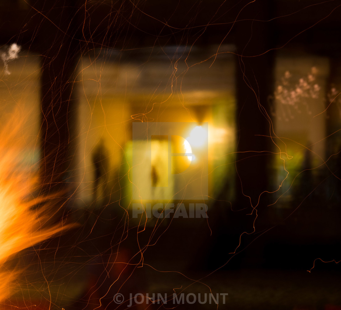 "BONFIRE ON THE BEACH , ASBURY PARK NJ" by JOHN MOUNT - £20.00 "BONFIRE ON THE BEACH , ASBURY PARK NJ" stock image