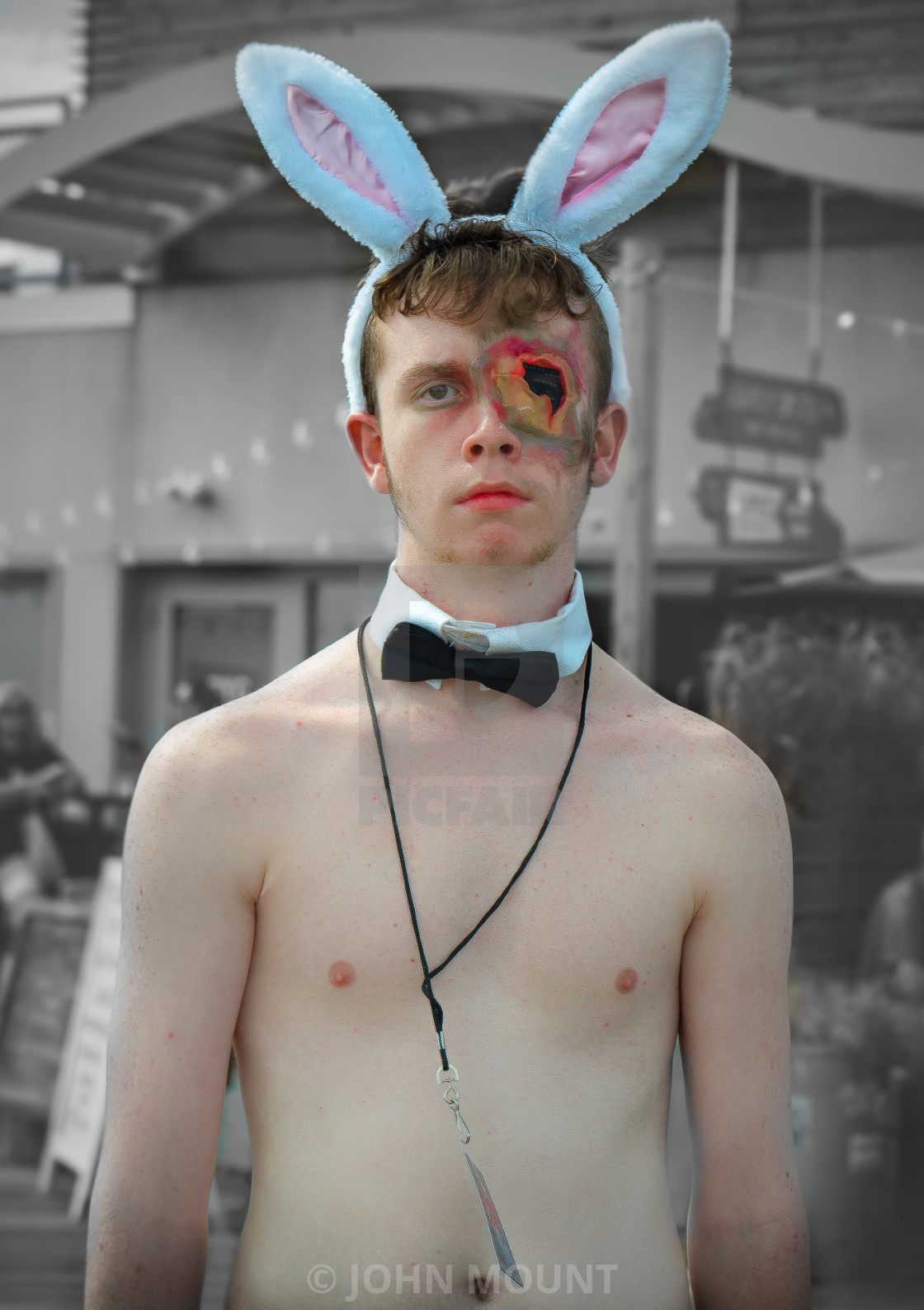 "BUNNY ZOMBIE" by JOHN MOUNT - £20.00 "BUNNY ZOMBIE" stock image