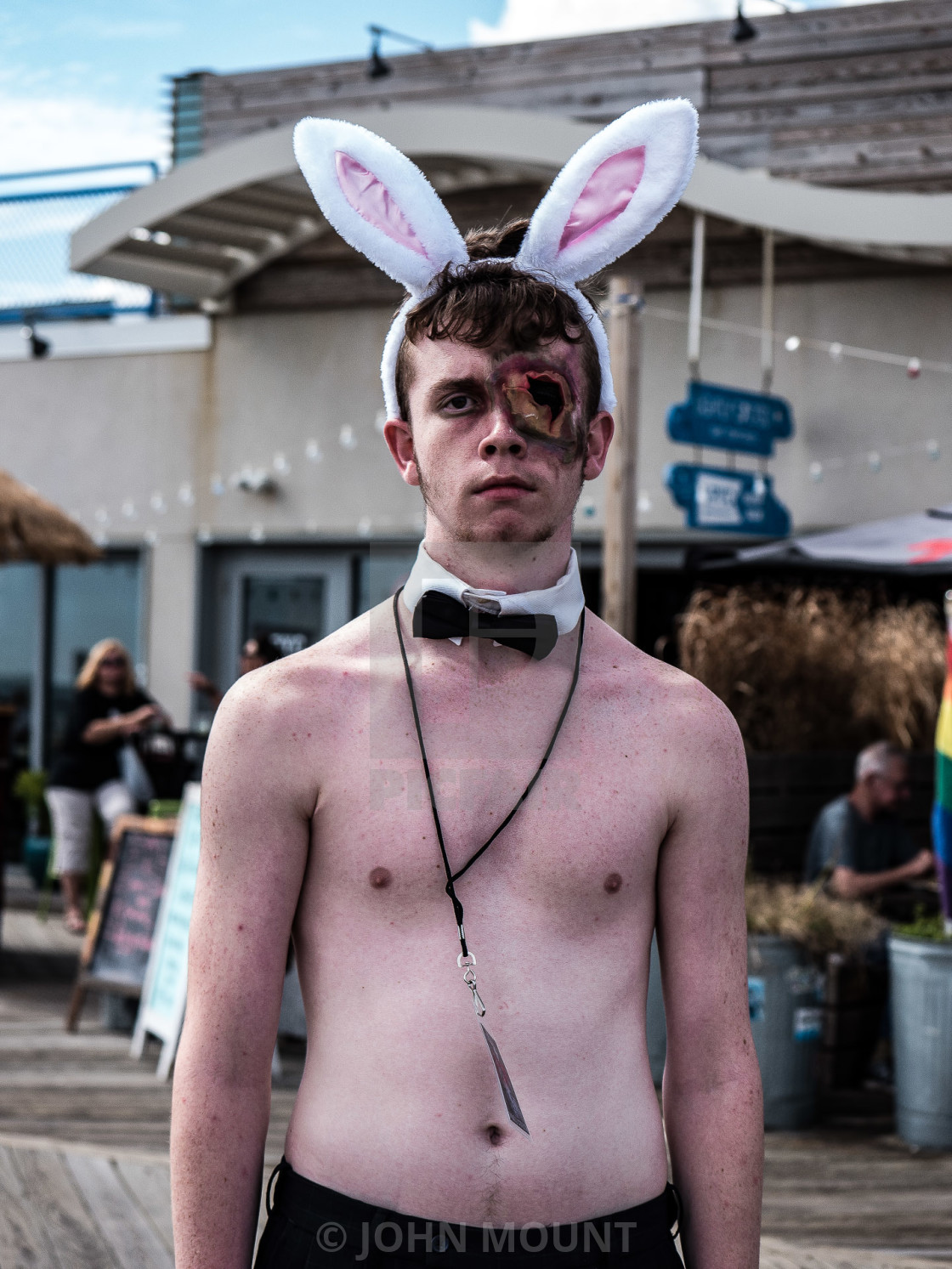 "BUNNY ZOMBIE" by JOHN MOUNT - £20.00 "BUNNY ZOMBIE" stock image