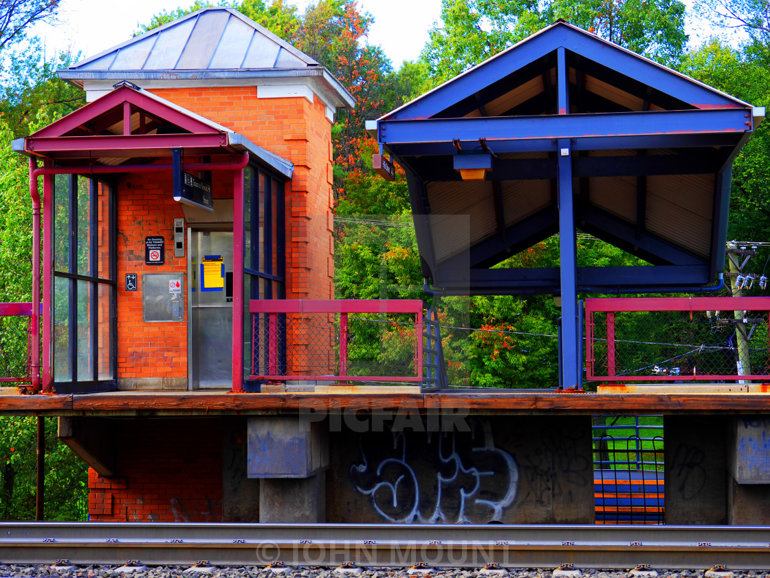 "Colorful Train Platform" by JOHN MOUNT - $25.10 "Colorful Train Platform" stock image