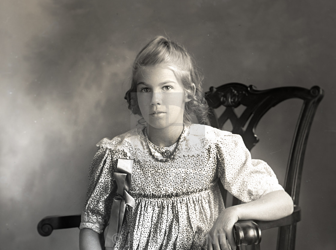 "Antique Portrait of Young Girl" by JOHN MOUNT - £20.00 "Antique Portrait of Young Girl" stock image