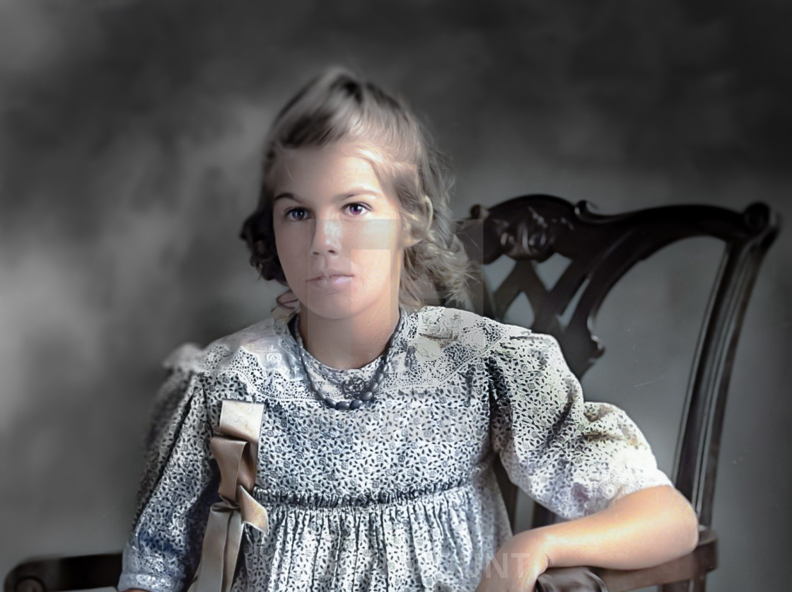 "Antique Portrait - colorized" by JOHN MOUNT - £20.00 "Antique Portrait - colorized" stock image