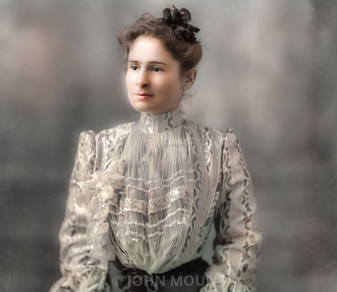 "Antique Portrait - colorized" by JOHN MOUNT - £20.00 "Antique Portrait - colorized" stock image