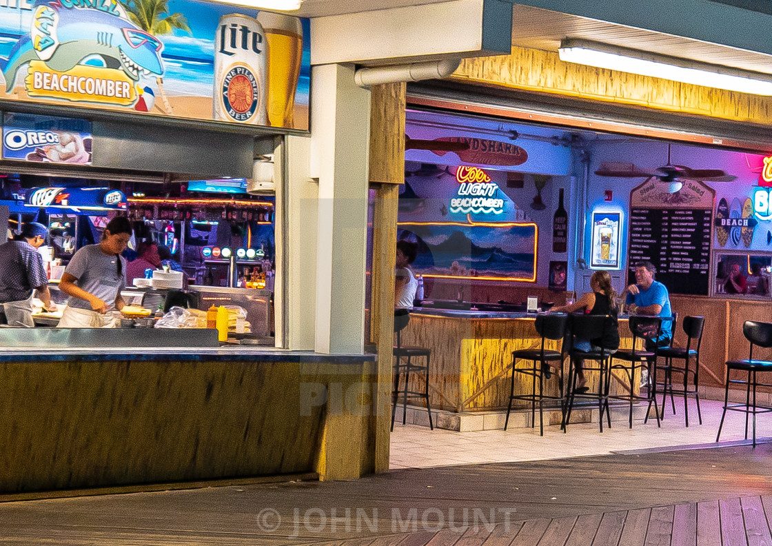 "Seaside Heights NJ Boardwalk scene" by JOHN MOUNT - £20.00 "Seaside Heights NJ Boardwalk scene" stock image