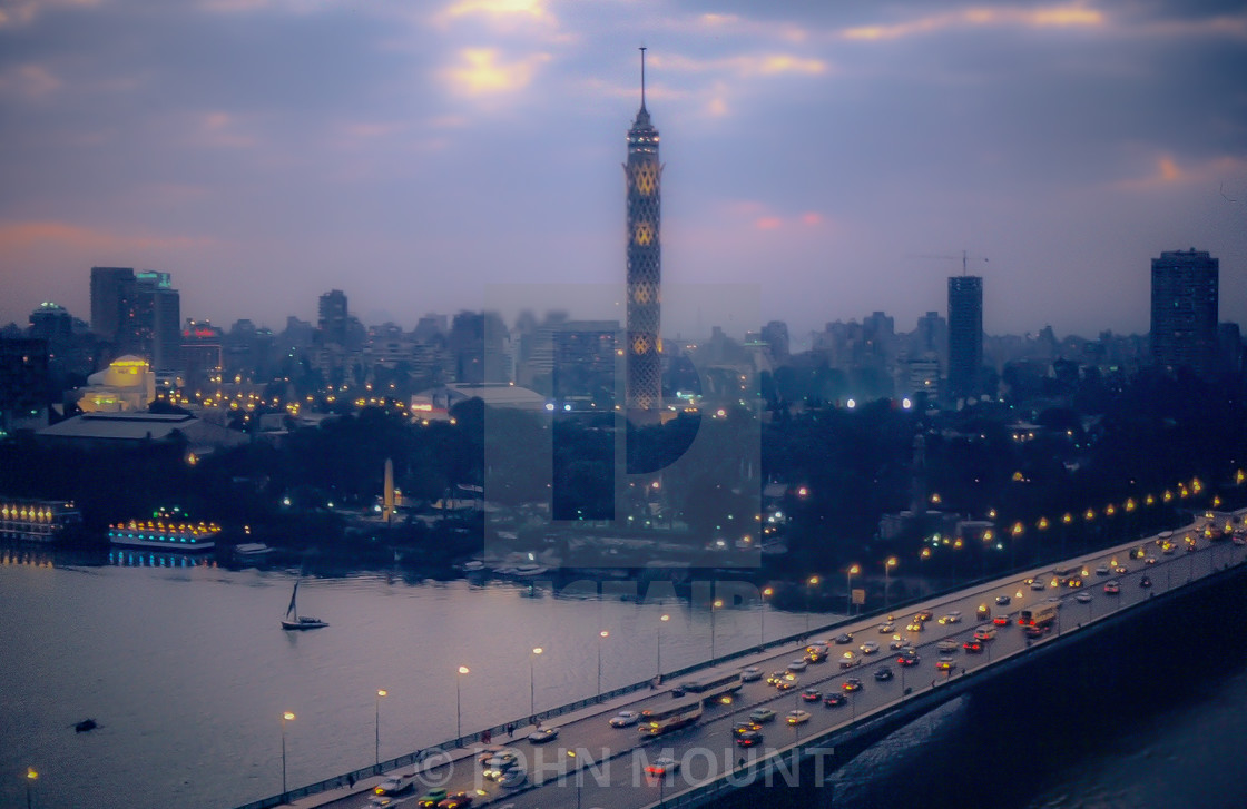 "Cairo Tower, Egypt" by JOHN MOUNT - £20.00 "Cairo Tower, Egypt" stock image