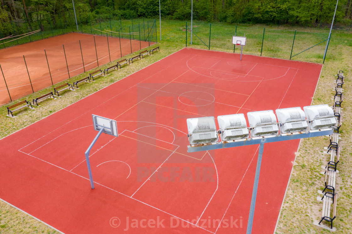 Basketball Court Top View Of Court And Baseline Template For T