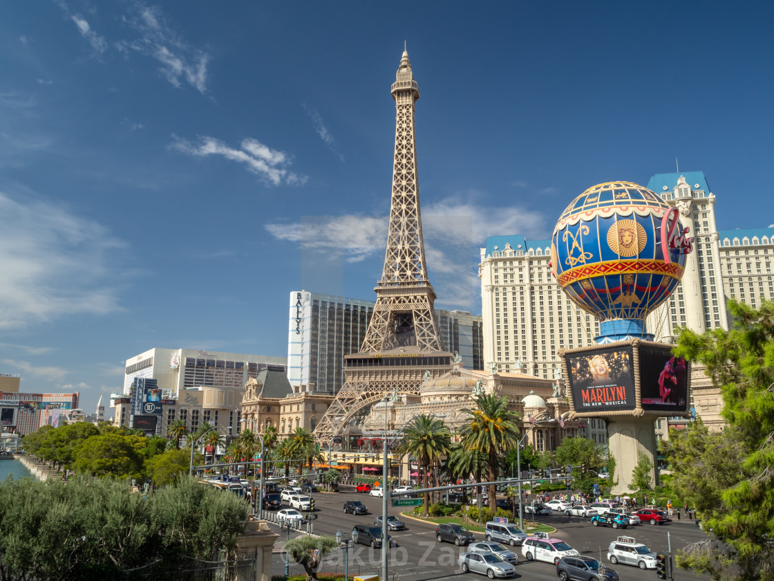 Las Vegas , Paris hotel editorial stock image. Image of evening