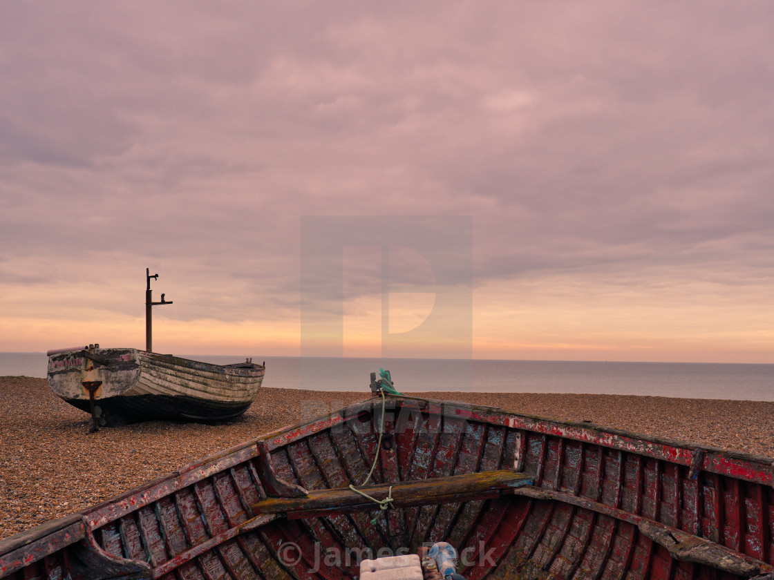 "Southwold Boats at dawn" stock image