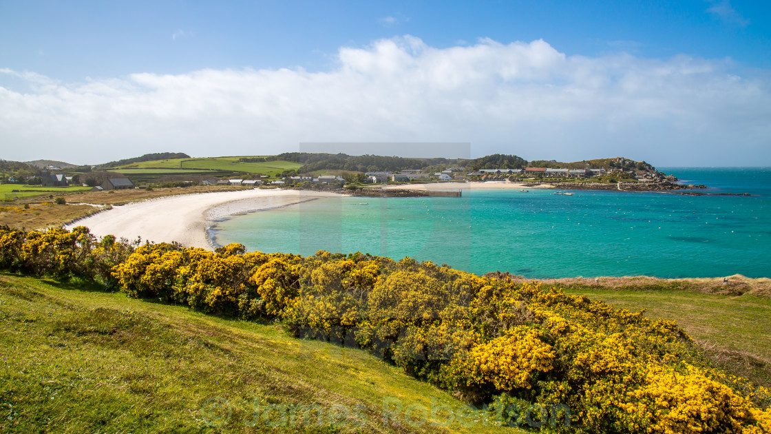"Old Grimsby Quay, Tresco" by James Robertson - £6.20 "Old Grimsby Quay, Tresco" stock image