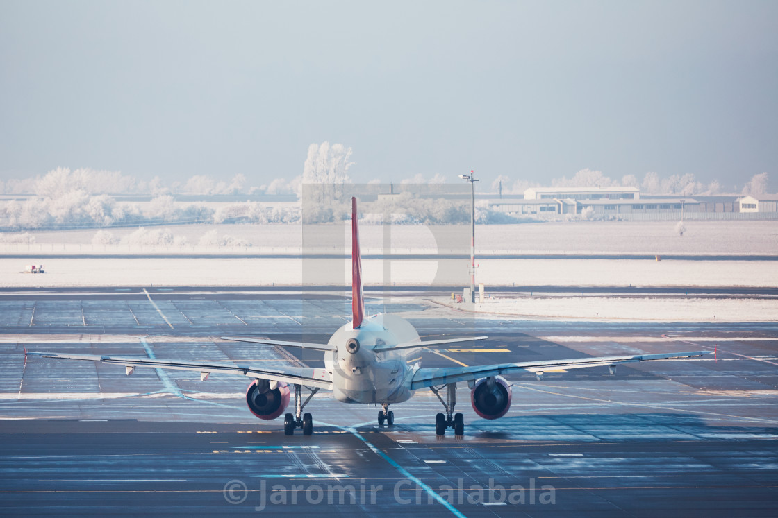 "Airport in winter" stock image