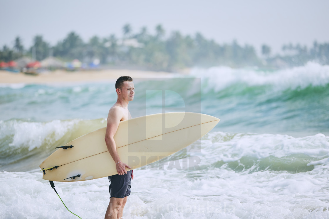 "Portrait of surfer" stock image