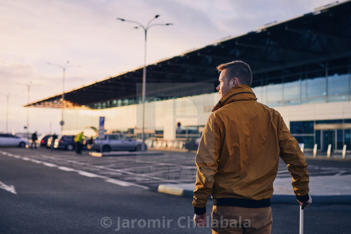 "Airport at sunrise" stock image