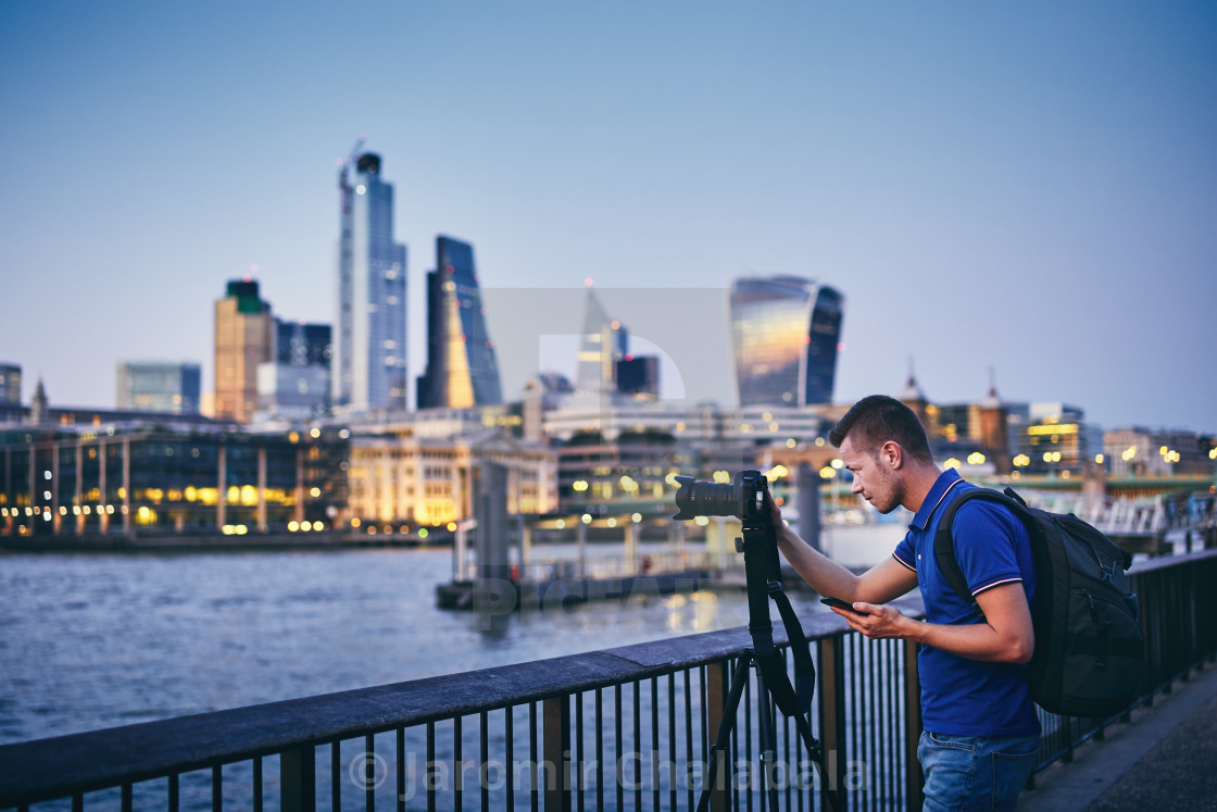 "Photographer in London" by Jaromir Chalabala - $11.41 "Photographer in London" stock image