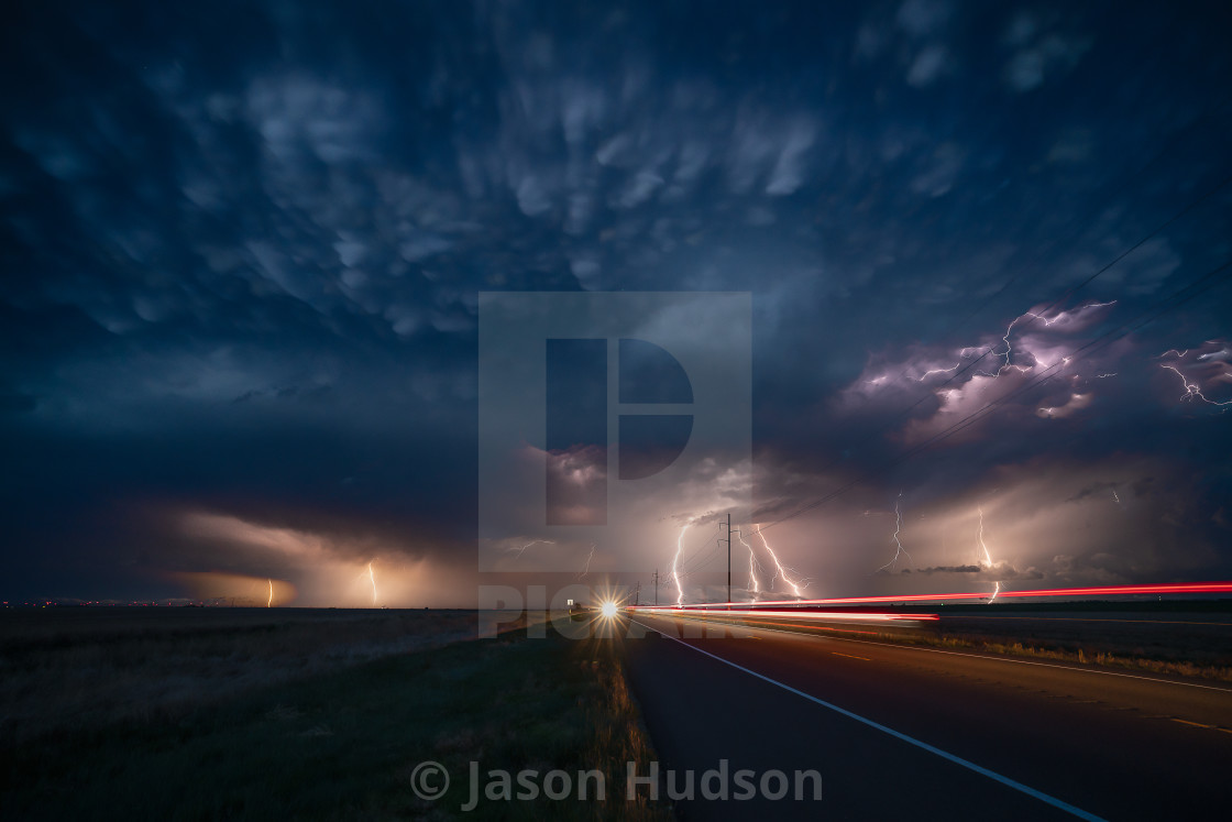 "Lightning storm" stock image