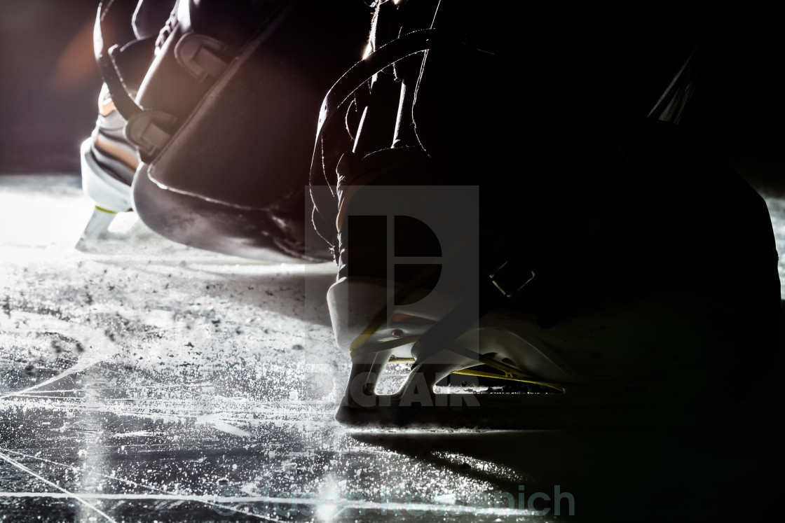 "Hockey goalie skates" stock image