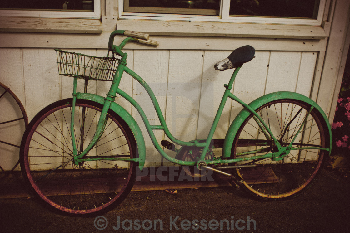 "The Green Bicycle" by Jason Kessenich - $10.74 "The Green Bicycle" stock image