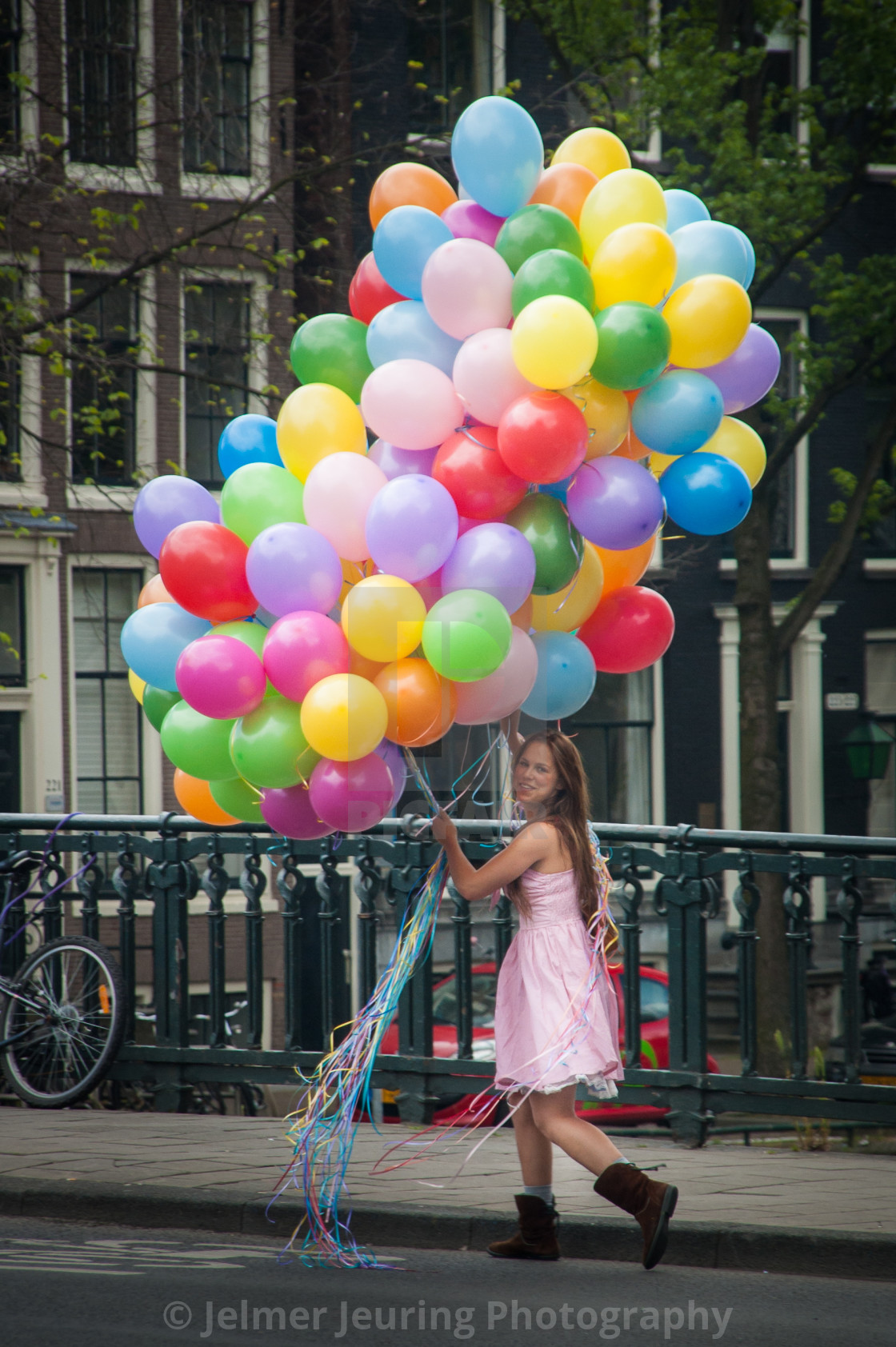 "The balloon girl" stock image