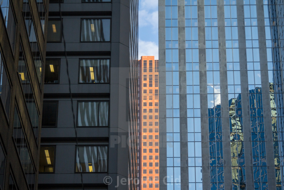 Skyscrapers Details In Downtown Toronto Ontario Canada License
