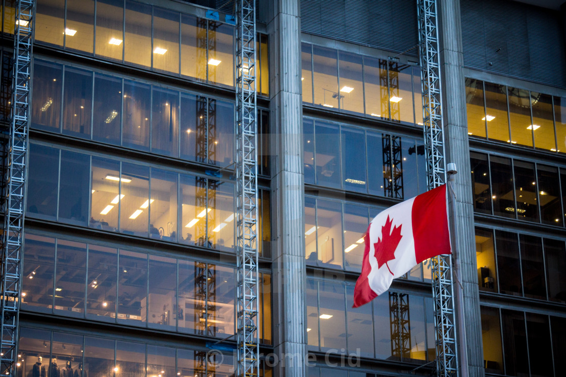 Canadian Flag In Front Of A Business Building In Toronto Ontario Canada License Download Or Print For 1 49 Photos Picfair