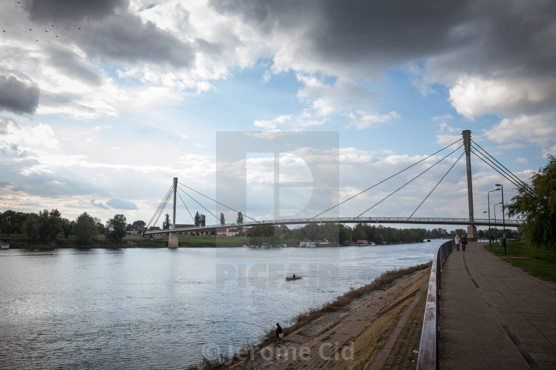 Sremska Mitrovica Serbia October 10 2017 Saint Irinej Bridge Most License Download Or Print For 1 49 Photos Picfair