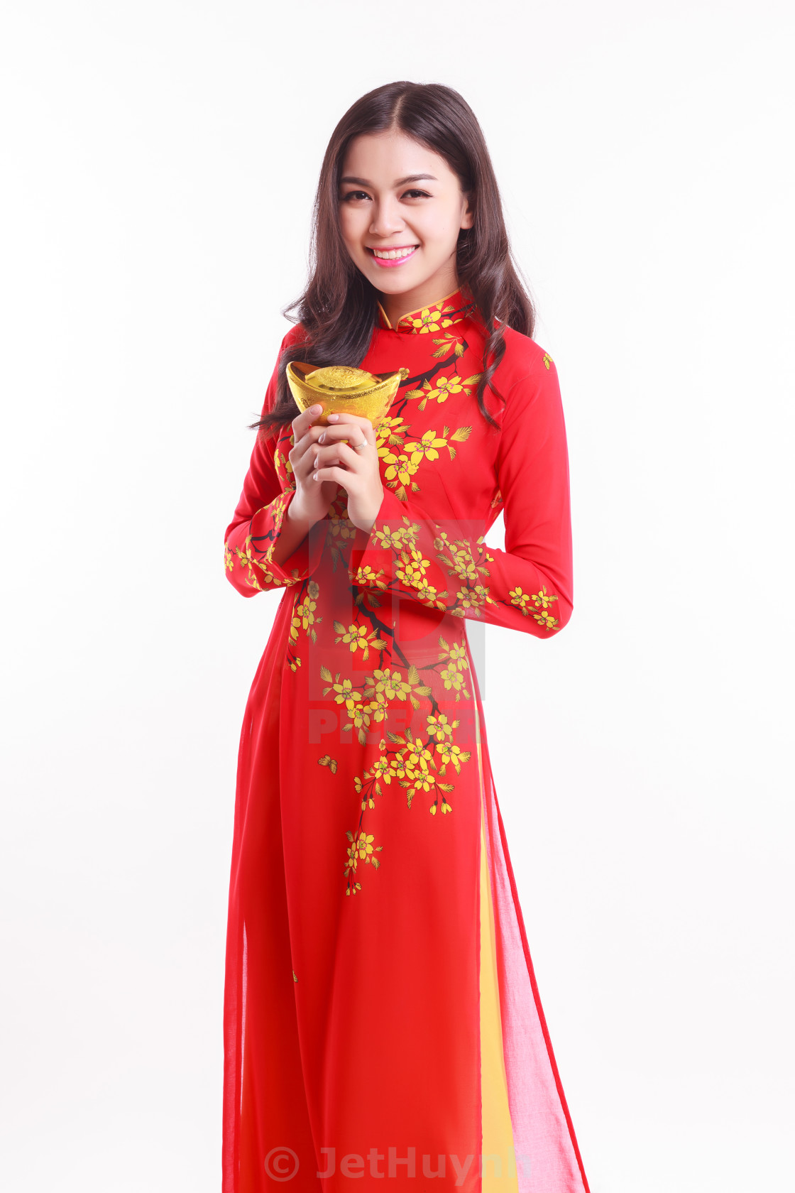 gold ao dai
