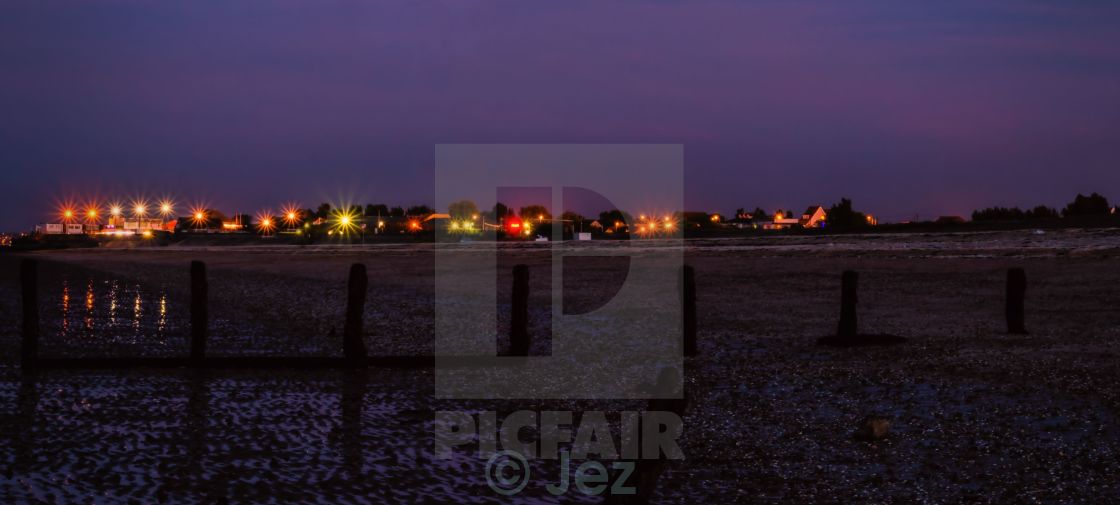 "A night at the beach" stock image