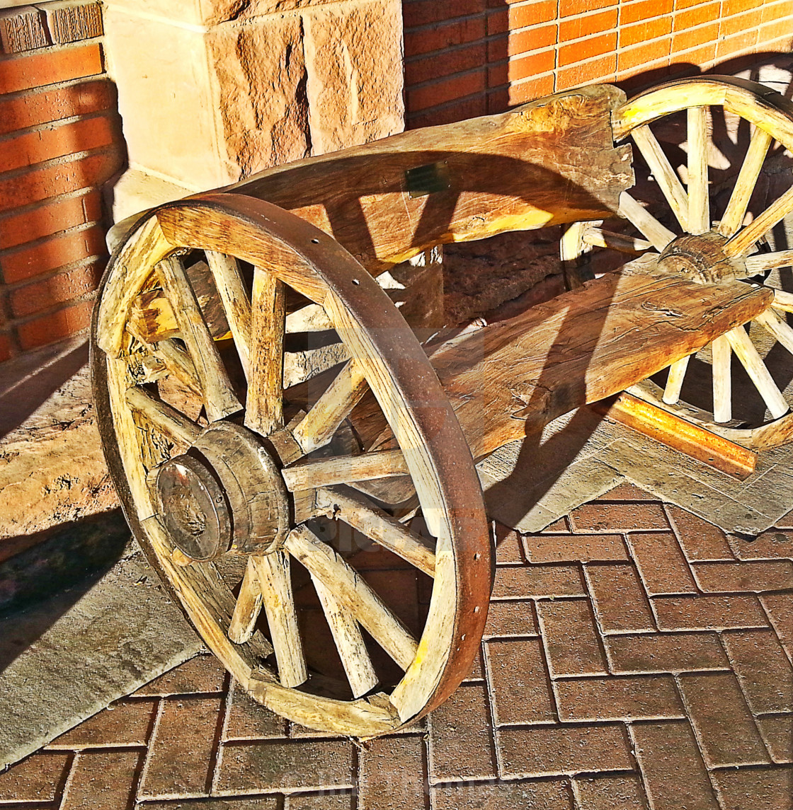 Wagon Wheel Public Bench License Download Or Print For 18 60