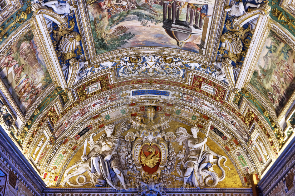 Ceiling Fresco In The Hall Of Maps Vatican Museum Vatican