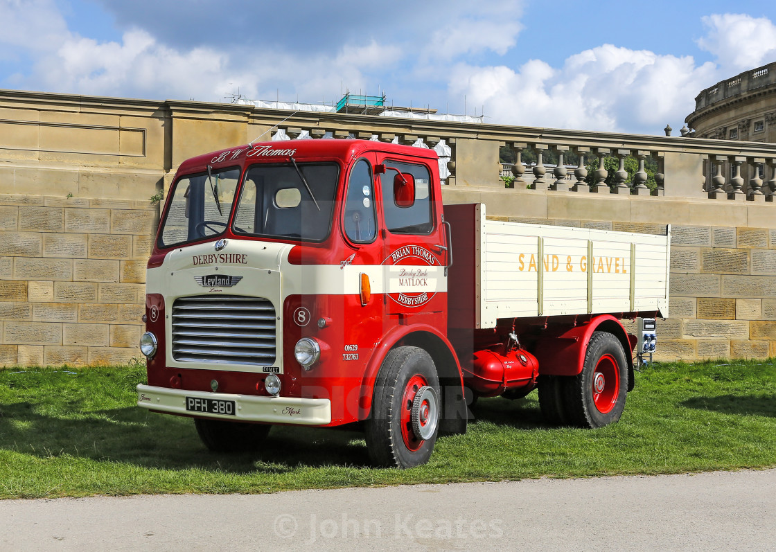 "1956 Leyland Comet in the livery of B.W.Thomas reg no - PFH 380" stock image