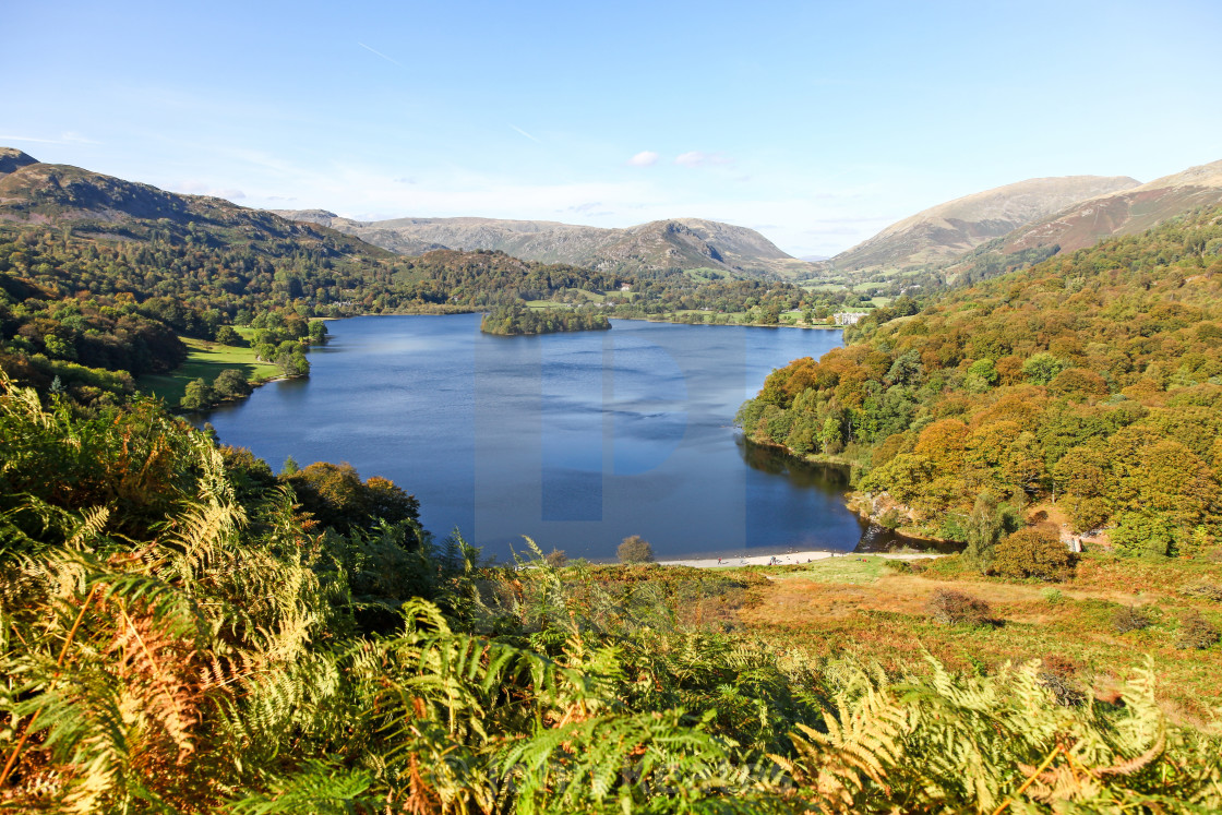 "Grasmere lake in the English Lake District National Park Cumbria" stock image