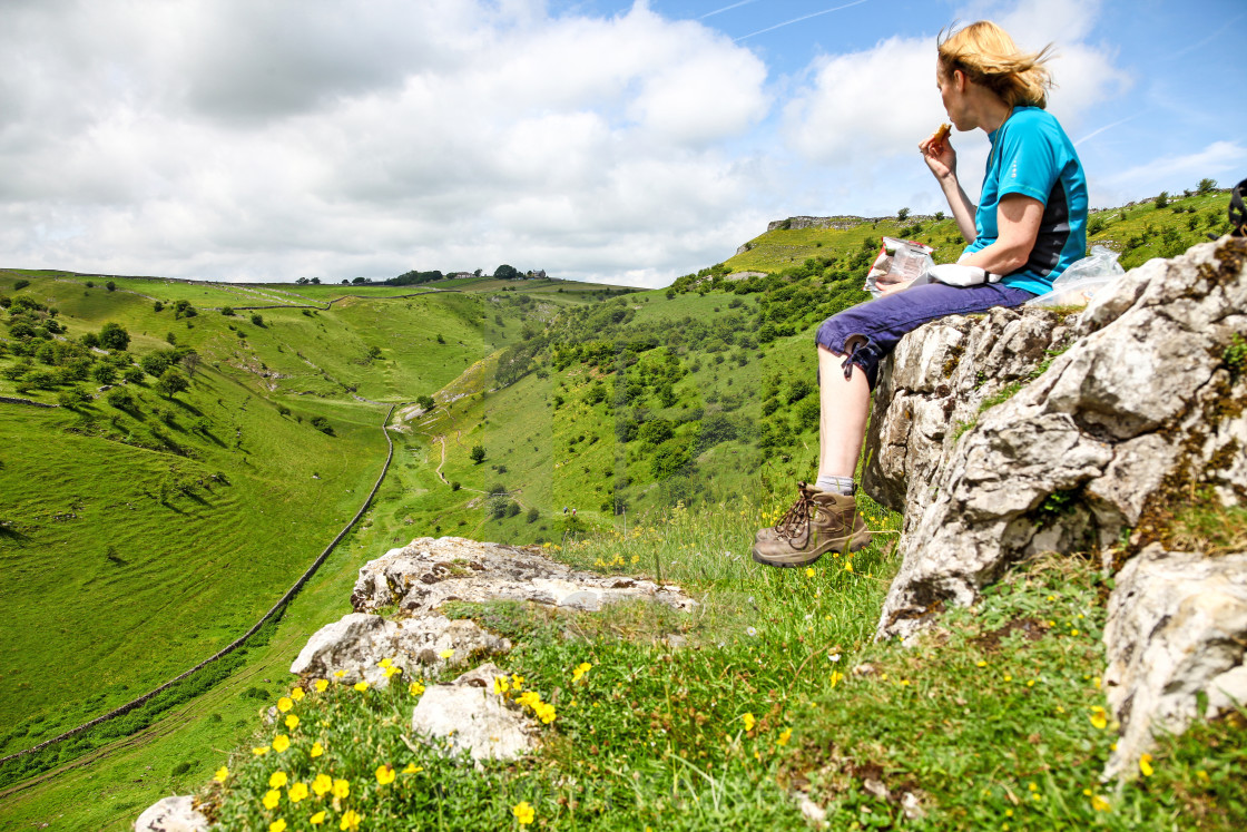 "Cressbrook Dale Derbyshire" stock image