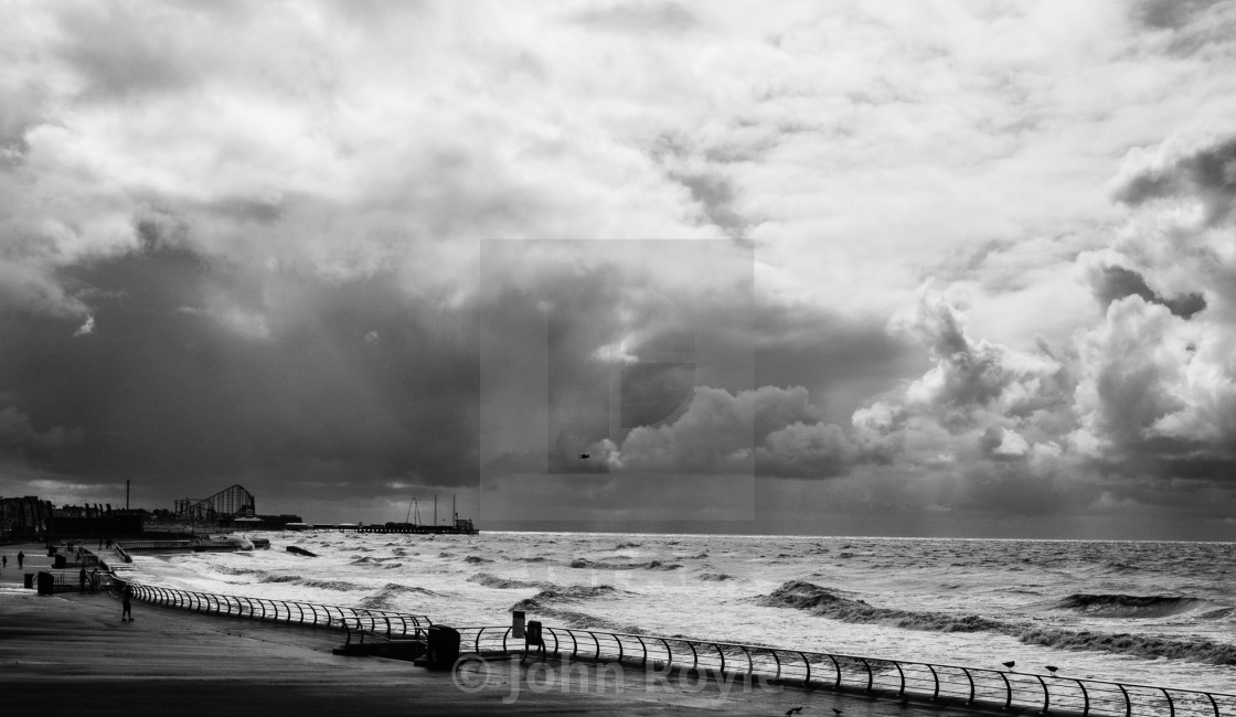 "Blackpool South Pier from Central Pier." by John Royle - $15.31 "Blackpool South Pier from Central Pier." stock image