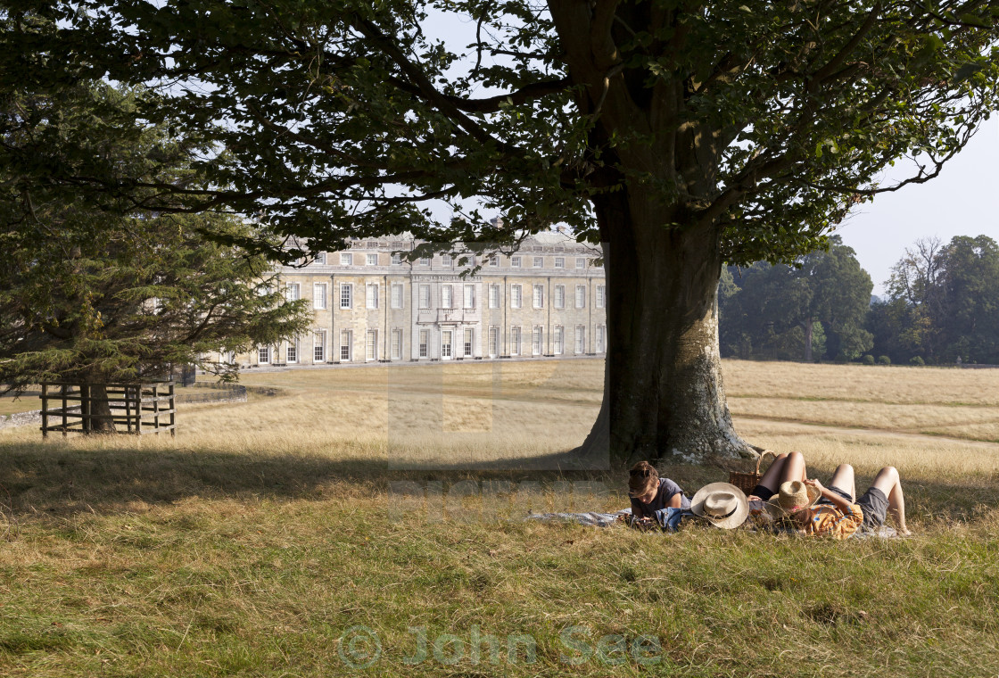 "Petworth House, Summer day" stock image