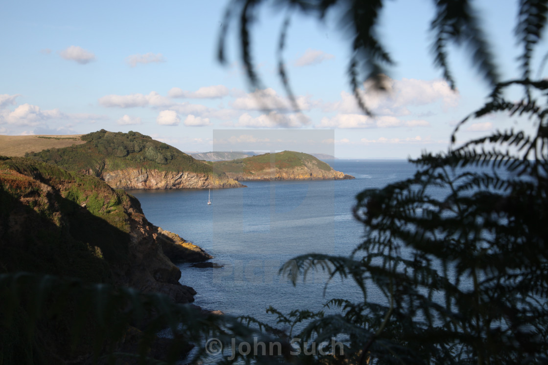 "Yacht Moored in Bay" stock image