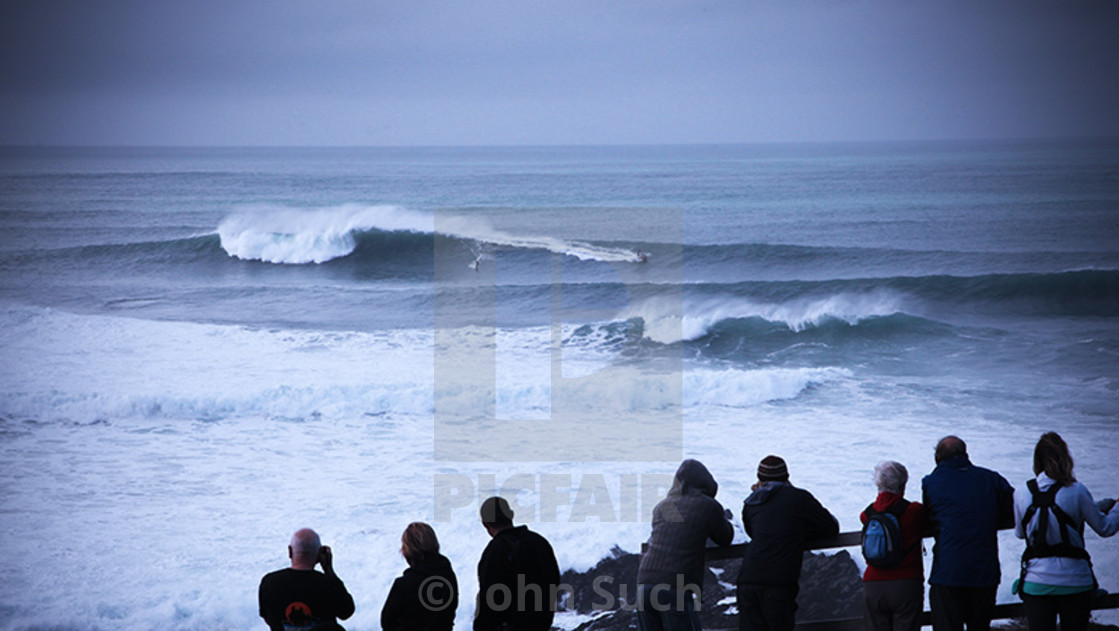 "Tow in Surfing" stock image