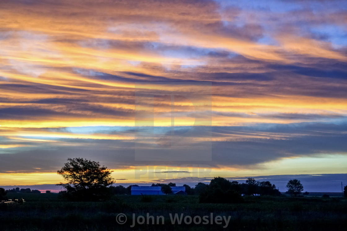 "Sunrise in Kansas" stock image