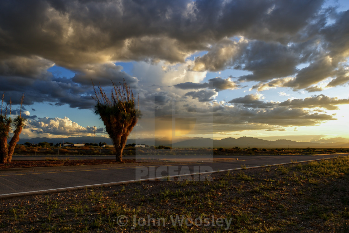 "Rain in the distance" stock image