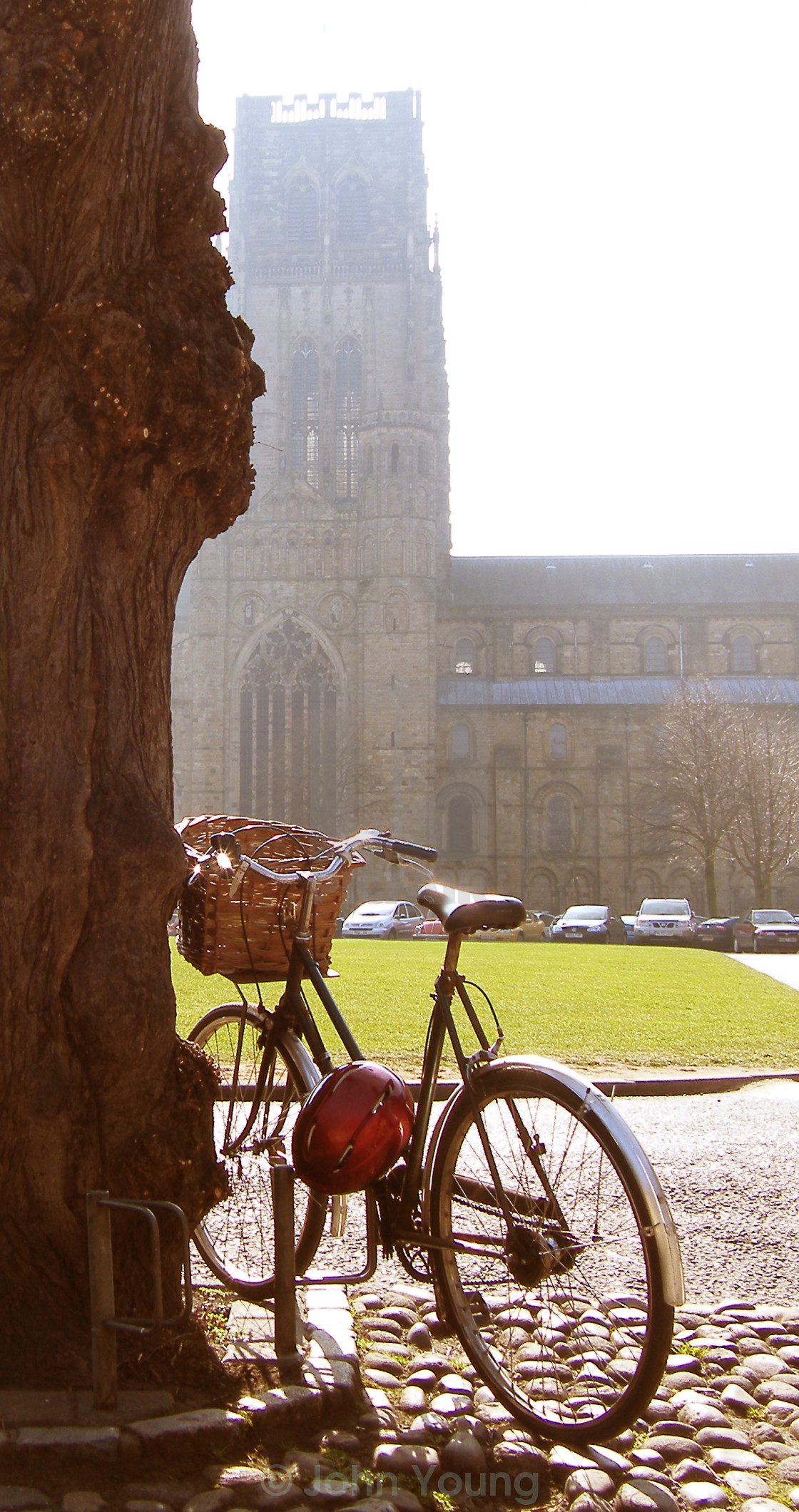 "Durham Cathedral and the Bike" by John Young - $6.09 "Durham Cathedral and the Bike" stock image