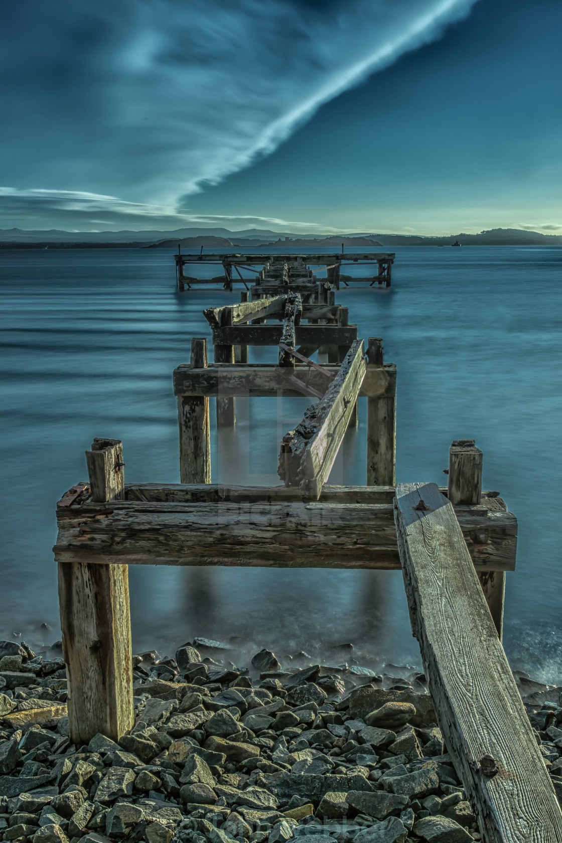 "The Old Pier" by John webber - £22.00 "The Old Pier" stock image