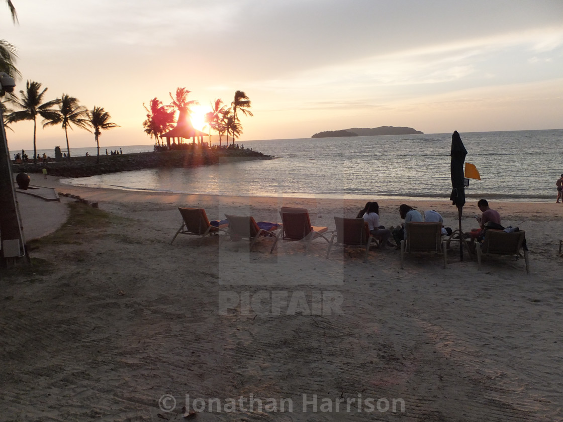 "Sunset, Hotel Shangri-la Tatung Aru" by Jonathan Harrison - $12.59 "Sunset, Hotel Shangri-la Tatung Aru" stock image