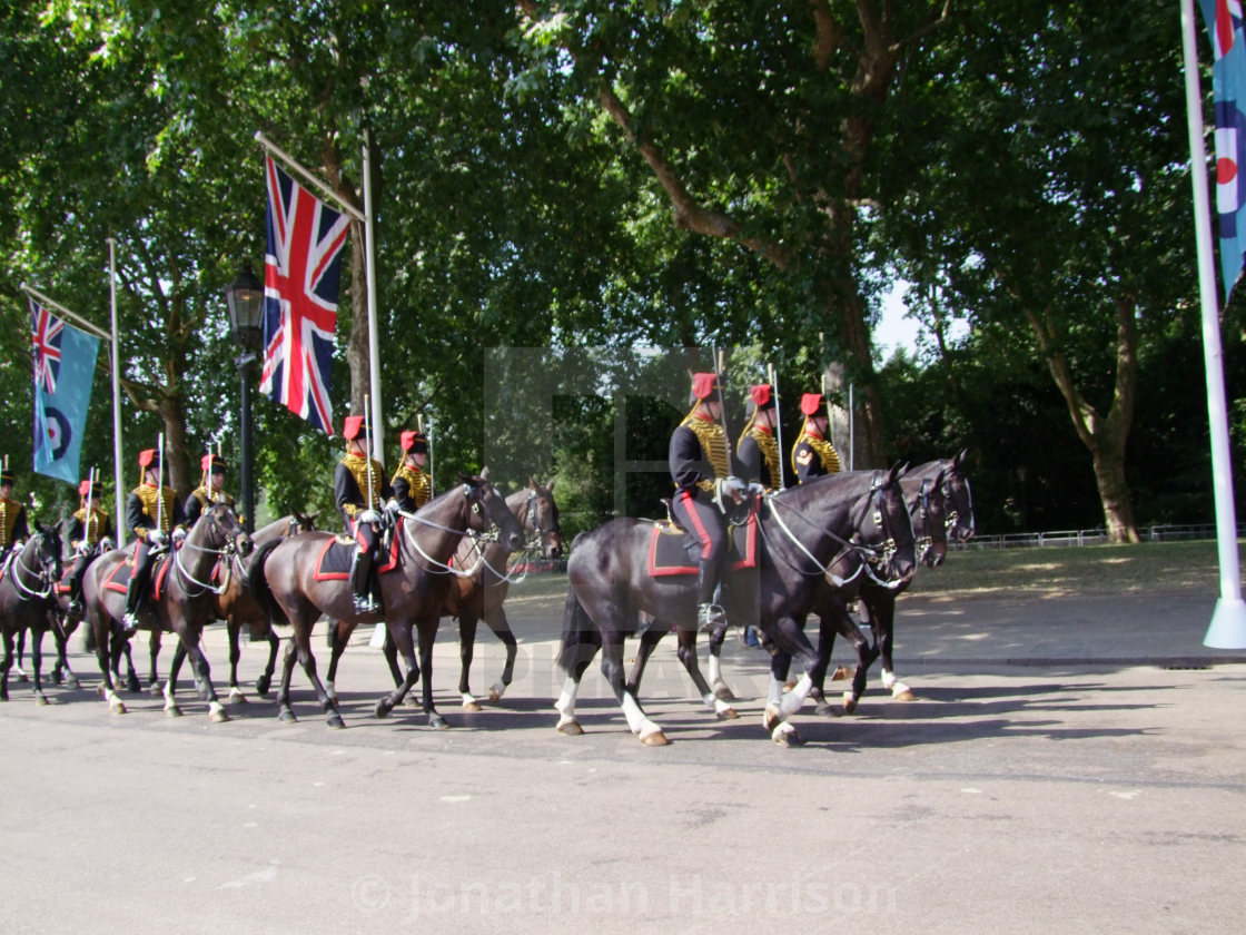 "Mounted Horse Guards, 100th RAF Anniversary" stock image