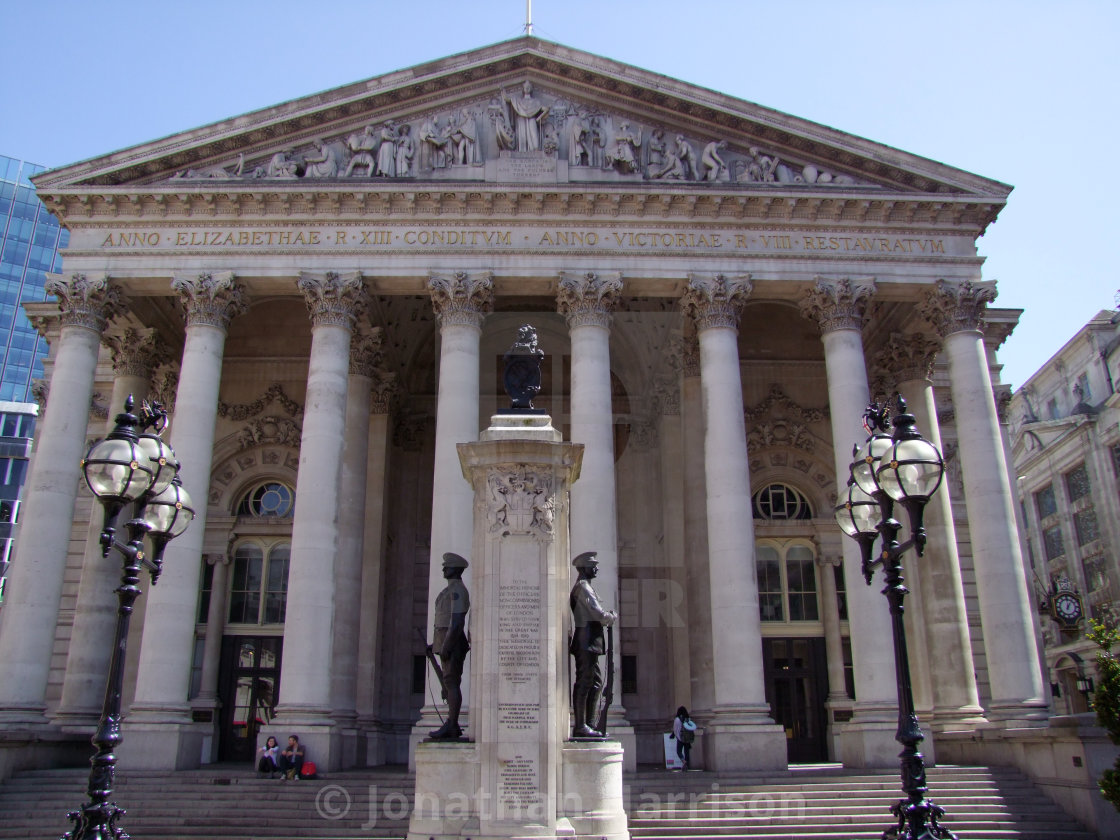 "Royal Exchange Building, Old Broadgate" by Jonathan Harrison - $12.35 "Royal Exchange Building, Old Broadgate" stock image
