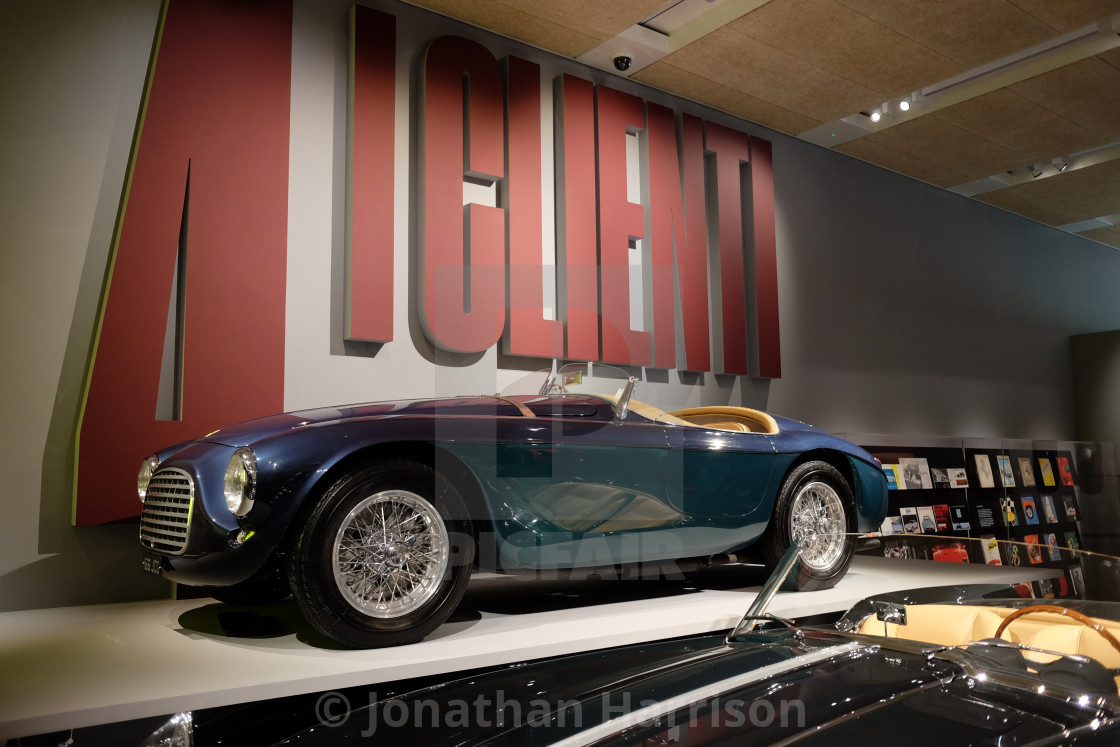 "Ferrari 166 MM V12 (1950), Design Museum" by Jonathan Harrison - $12.46 "Ferrari 166 MM V12 (1950), Design Museum" stock image