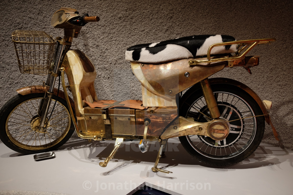 "Upcycled Scooter, Design Museum" by Jonathan Harrison - $12.44 "Upcycled Scooter, Design Museum" stock image
