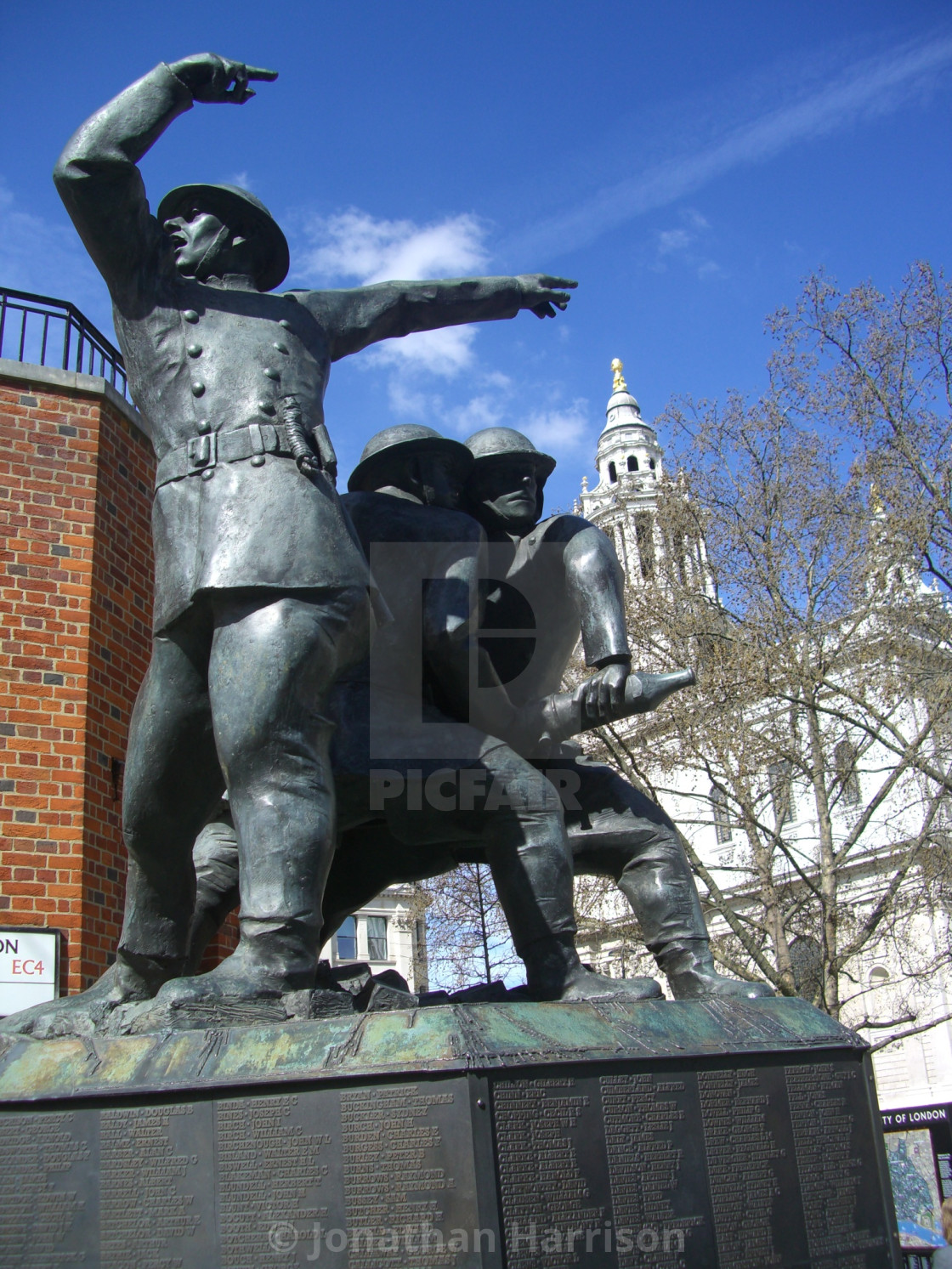 "War Memorial, Opposite St Pauls Cathedral" by Jonathan Harrison - $12.59 "War Memorial, Opposite St Pauls Cathedral" stock image