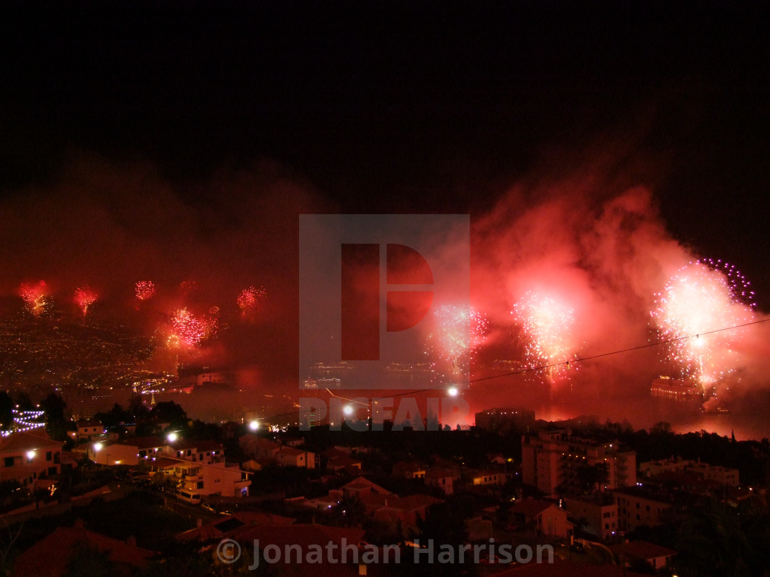 "New Years Eve Firework Display, Funchal" by Jonathan Harrison - $12.44 "New Years Eve Firework Display, Funchal" stock image