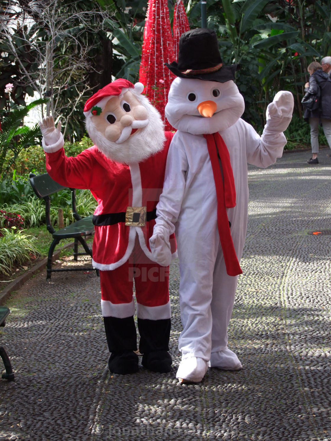 "Father Christmas & Bunny, Jardin Municipal" by Jonathan Harrison - $12.35 "Father Christmas & Bunny, Jardin Municipal" stock image