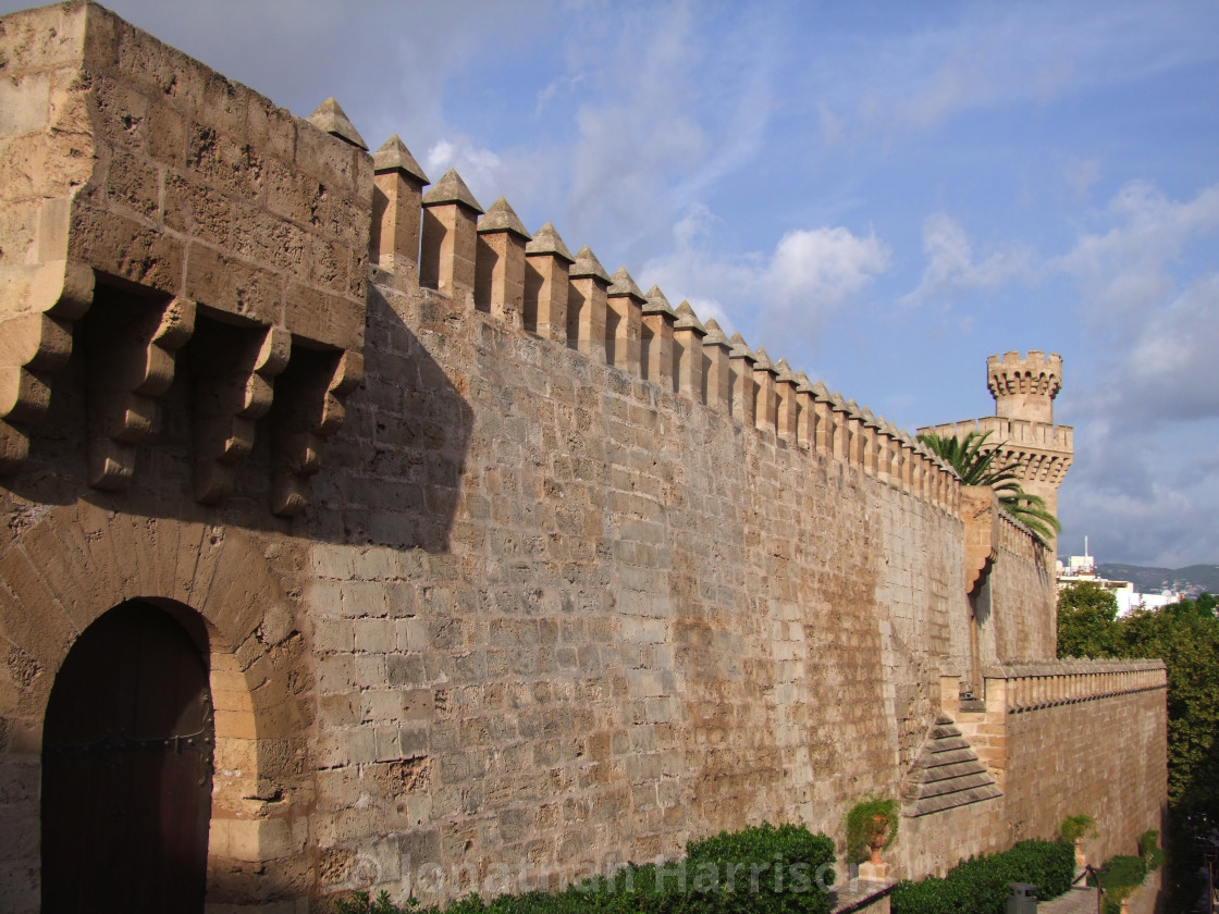 "Walls of Palau de la L'Amudainna, Palma" stock image