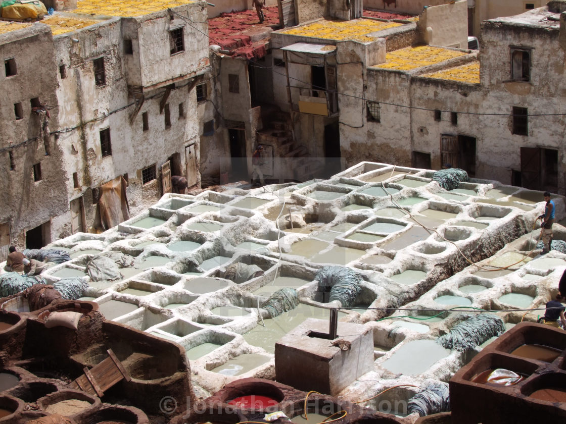 "Tannery Section, Medina, Fez" by Jonathan Harrison - $12.46 "Tannery Section, Medina, Fez" stock image